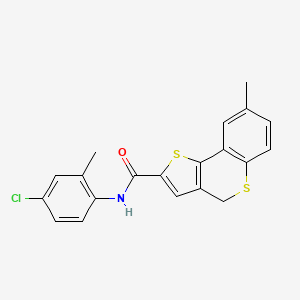 molecular formula C20H16ClNOS2 B2923691 N-(4-chloro-2-methylphenyl)-8-methyl-4H-thieno[3,2-c]thiochromene-2-carboxamide CAS No. 477887-23-3