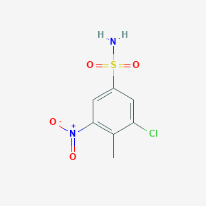 molecular formula C7H7ClN2O4S B2923695 3-Chloro-4-methyl-5-nitrobenzenesulfonamide CAS No. 861560-71-6