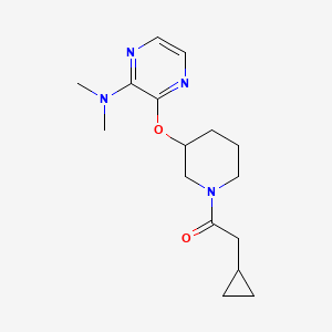 2-Cyclopropyl-1-(3-((3-(dimethylamino)pyrazin-2-yl)oxy)piperidin-1-yl)ethanone