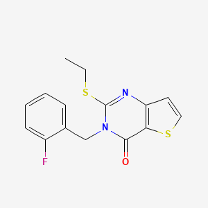 2-(ethylsulfanyl)-3-[(2-fluorophenyl)methyl]-3H,4H-thieno[3,2-d]pyrimidin-4-one