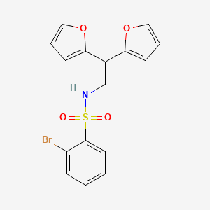 2-bromo-N-(2,2-di(furan-2-yl)ethyl)benzenesulfonamide
