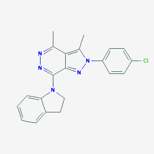 2-(4-chlorophenyl)-7-(2,3-dihydro-1H-indol-1-yl)-3,4-dimethyl-2H-pyrazolo[3,4-d]pyridazine