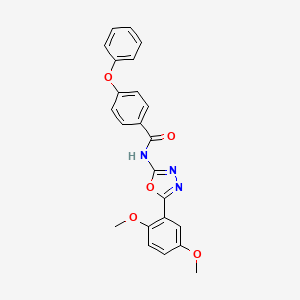 molecular formula C23H19N3O5 B2923722 N-[5-(2,5-dimethoxyphenyl)-1,3,4-oxadiazol-2-yl]-4-phenoxybenzamide CAS No. 952863-21-7