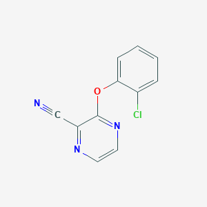 molecular formula C11H6ClN3O B2923731 3-(2-Chlorophenoxy)pyrazine-2-carbonitrile CAS No. 303146-94-3