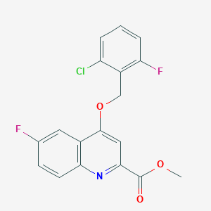 Methyl 4-[(2-chloro-6-fluorophenyl)methoxy]-6-fluoroquinoline-2-carboxylate