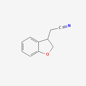 molecular formula C10H9NO B2923747 2-(2,3-Dihydro-1-benzofuran-3-yl)acetonitrile CAS No. 131531-15-2