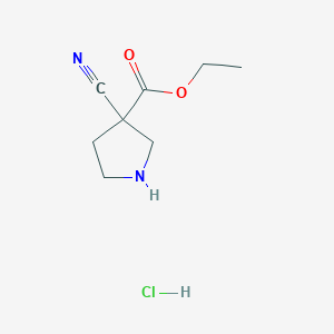 Ethyl 3-cyanopyrrolidine-3-carboxylate;hydrochloride