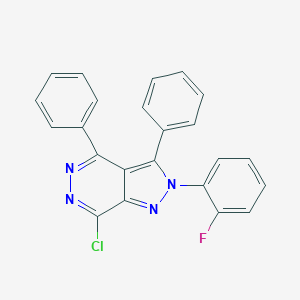 molecular formula C23H14ClFN4 B292375 7-chloro-2-(2-fluorophenyl)-3,4-diphenyl-2H-pyrazolo[3,4-d]pyridazine 