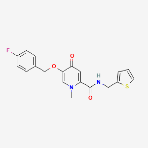 5-((4-fluorobenzyl)oxy)-1-methyl-4-oxo-N-(thiophen-2-ylmethyl)-1,4-dihydropyridine-2-carboxamide