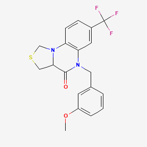 5-(3-methoxybenzyl)-7-(trifluoromethyl)-3,3a-dihydro[1,3]thiazolo[3,4-a]quinoxalin-4(5H)-one