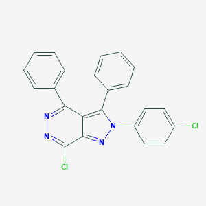 molecular formula C23H14Cl2N4 B292376 7-chloro-2-(4-chlorophenyl)-3,4-diphenyl-2H-pyrazolo[3,4-d]pyridazine 