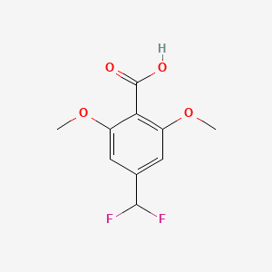 molecular formula C10H10F2O4 B2923762 4-(Difluoromethyl)-2,6-dimethoxybenzoic acid CAS No. 2248347-66-0