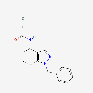 molecular formula C18H19N3O B2923765 N-(1-Benzyl-4,5,6,7-tetrahydroindazol-4-yl)but-2-ynamide CAS No. 2411255-84-8