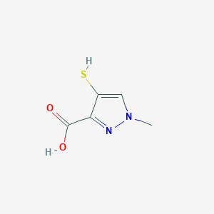 molecular formula C5H6N2O2S B2923766 1-Methyl-4-sulfanylpyrazole-3-carboxylic acid CAS No. 2303804-48-8