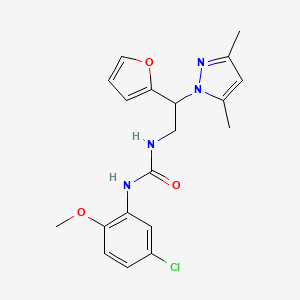 1-(5-chloro-2-methoxyphenyl)-3-(2-(3,5-dimethyl-1H-pyrazol-1-yl)-2-(furan-2-yl)ethyl)urea