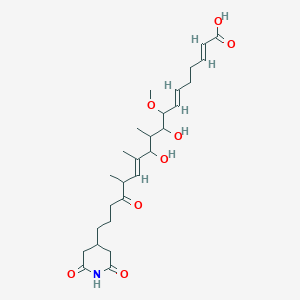 (2E,6E,12E)-18-(2,6-Dioxopiperidin-4-YL)-9,11-dihydroxy-8-methoxy-10,12,14-trimethyl-15-oxooctadeca-2,6,12-trienoic acid