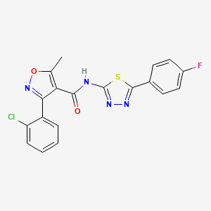 3-(2-chlorophenyl)-N-[5-(4-fluorophenyl)-1,3,4-thiadiazol-2-yl]-5-methyl-1,2-oxazole-4-carboxamide