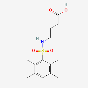 molecular formula C14H21NO4S B2923775 4-(2,3,5,6-Tetramethylbenzenesulfonamido)butanoic acid CAS No. 733044-79-6