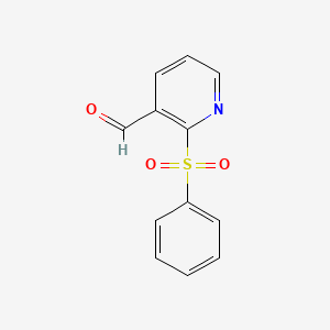 molecular formula C12H9NO3S B2923782 2-(苯磺酰基)烟醛 CAS No. 1161864-92-1