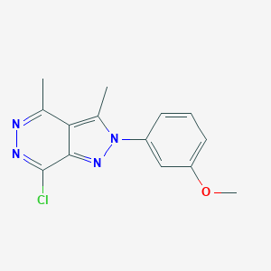 molecular formula C14H13ClN4O B292379 7-chloro-2-(3-methoxyphenyl)-3,4-dimethyl-2H-pyrazolo[3,4-d]pyridazine 