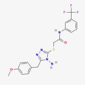 2-((4-amino-5-(4-methoxybenzyl)-4H-1,2,4-triazol-3-yl)thio)-N-(3-(trifluoromethyl)phenyl)acetamide