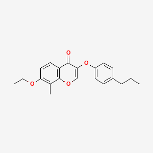 molecular formula C21H22O4 B2923794 7-ethoxy-8-methyl-3-(4-propylphenoxy)-4H-chromen-4-one CAS No. 315233-21-7