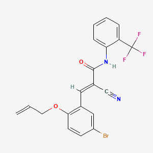 (E)-3-(5-bromo-2-prop-2-enoxyphenyl)-2-cyano-N-[2-(trifluoromethyl)phenyl]prop-2-enamide