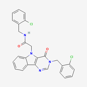 molecular formula C26H20Cl2N4O2 B2923800 N-(2-chlorobenzyl)-2-(3-(2-chlorobenzyl)-4-oxo-3H-pyrimido[5,4-b]indol-5(4H)-yl)acetamide CAS No. 1189418-73-2