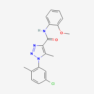 molecular formula C18H17ClN4O2 B2923801 1-(5-chloro-2-methylphenyl)-N-(2-methoxyphenyl)-5-methyl-1H-1,2,3-triazole-4-carboxamide CAS No. 904812-69-7