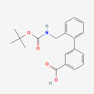 3-[2-[[(2-Methylpropan-2-yl)oxycarbonylamino]methyl]phenyl]benzoic acid