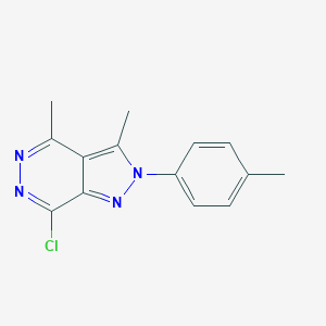 molecular formula C14H13ClN4 B292381 7-chloro-3,4-dimethyl-2-(4-methylphenyl)-2H-pyrazolo[3,4-d]pyridazine 
