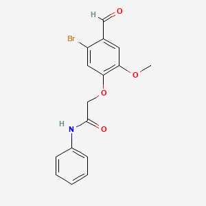 2-(5-bromo-4-formyl-2-methoxyphenoxy)-N-phenylacetamide