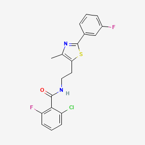 2-chloro-6-fluoro-N-{2-[2-(3-fluorophenyl)-4-methyl-1,3-thiazol-5-yl]ethyl}benzamide