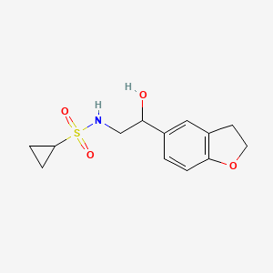 N-(2-(2,3-dihydrobenzofuran-5-yl)-2-hydroxyethyl)cyclopropanesulfonamide