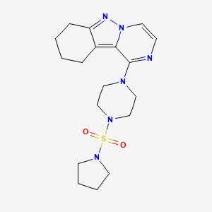 1-(4-(Pyrrolidin-1-ylsulfonyl)piperazin-1-yl)-7,8,9,10-tetrahydropyrazino[1,2-b]indazole