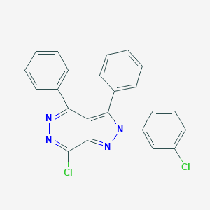 molecular formula C23H14Cl2N4 B292383 7-chloro-2-(3-chlorophenyl)-3,4-diphenyl-2H-pyrazolo[3,4-d]pyridazine 