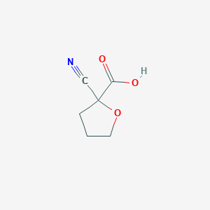 molecular formula C6H7NO3 B2923831 2-氰基四氢呋喃-2-羧酸 CAS No. 2302599-83-1