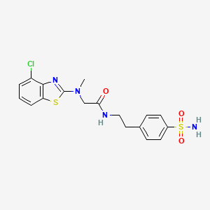 2-((4-chlorobenzo[d]thiazol-2-yl)(methyl)amino)-N-(4-sulfamoylphenethyl)acetamide