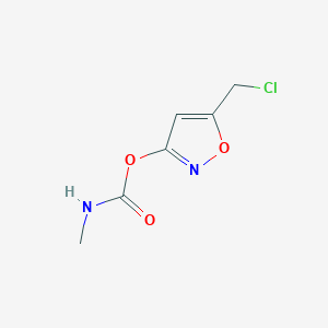 molecular formula C6H7ClN2O3 B2923856 5-(氯甲基)-3-异恶唑基 N-甲基氨基甲酸酯 CAS No. 866154-16-7