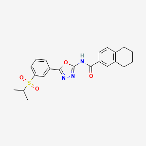 N-(5-(3-(isopropylsulfonyl)phenyl)-1,3,4-oxadiazol-2-yl)-5,6,7,8-tetrahydronaphthalene-2-carboxamide