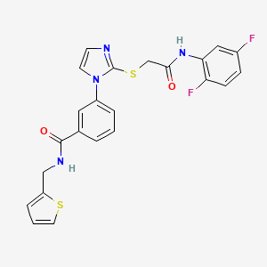3-[2-({2-[(2,5-difluorophenyl)amino]-2-oxoethyl}thio)-1H-imidazol-1-yl]-N-(2-thienylmethyl)benzamide
