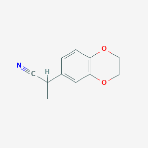 molecular formula C11H11NO2 B2923860 2-(2,3-dihydro-1,4-benzodioxin-6-yl)propanenitrile CAS No. 193885-35-7