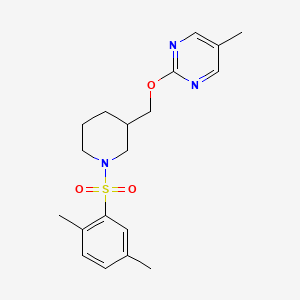 2-{[1-(2,5-Dimethylbenzenesulfonyl)piperidin-3-yl]methoxy}-5-methylpyrimidine