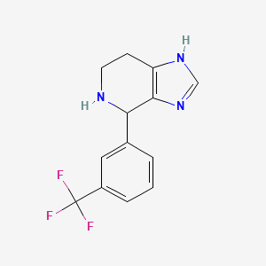molecular formula C13H12F3N3 B2923865 4-[3-(trifluoromethyl)phenyl]-4,5,6,7-tetrahydro-3H-imidazo[4,5-c]pyridine CAS No. 477871-72-0