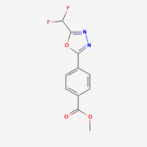 molecular formula C11H8F2N2O3 B2923871 Methyl 4-[5-(difluoromethyl)-1,3,4-oxadiazol-2-yl]benzoate CAS No. 2230804-32-5