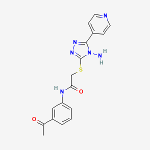 N-(3-acetylphenyl)-2-{[4-amino-5-(pyridin-4-yl)-4H-1,2,4-triazol-3-yl]sulfanyl}acetamide