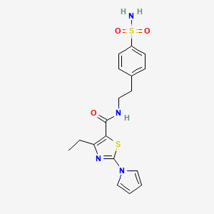4-ethyl-2-(1H-pyrrol-1-yl)-N-(4-sulfamoylphenethyl)thiazole-5-carboxamide
