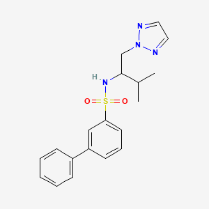 molecular formula C19H22N4O2S B2923888 N-(3-methyl-1-(2H-1,2,3-triazol-2-yl)butan-2-yl)-[1,1'-biphenyl]-3-sulfonamide CAS No. 2034439-43-3