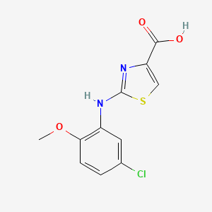 molecular formula C11H9ClN2O3S B2923890 2-[(5-氯-2-甲氧基苯基)氨基]-1,3-噻唑-4-羧酸 CAS No. 890082-13-0