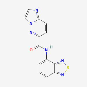 molecular formula C13H8N6OS B2923894 N-(2,1,3-benzothiadiazol-4-yl)imidazo[1,2-b]pyridazine-6-carboxamide CAS No. 2415464-44-5